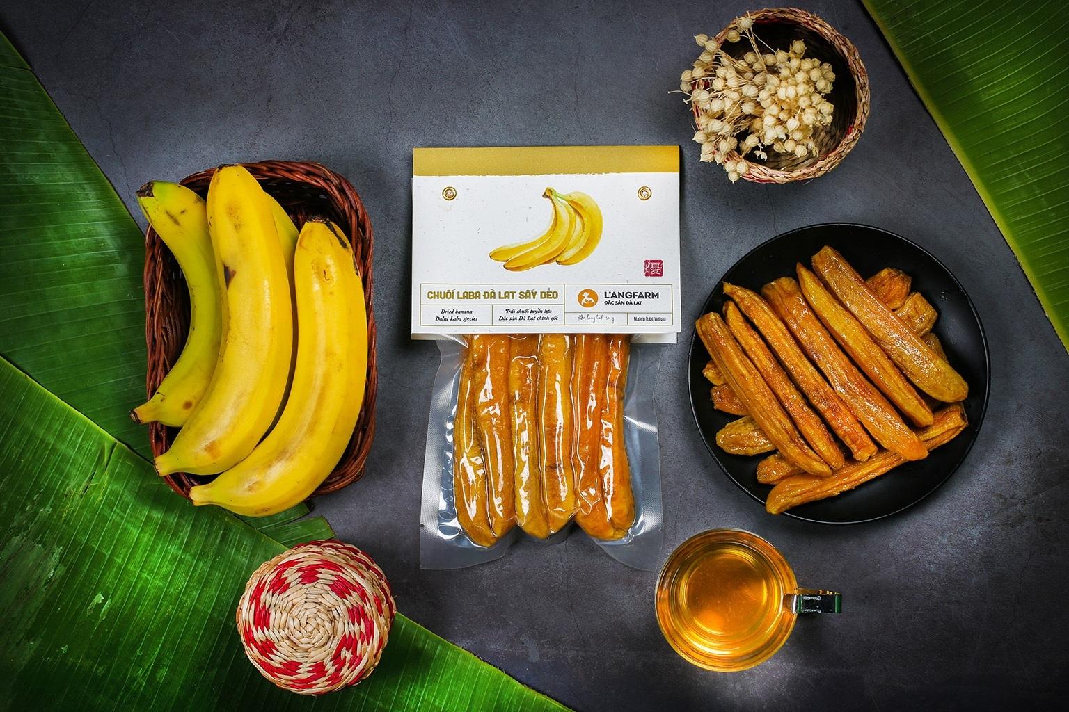 chuối laba Đà Lạt sấy dẻo 