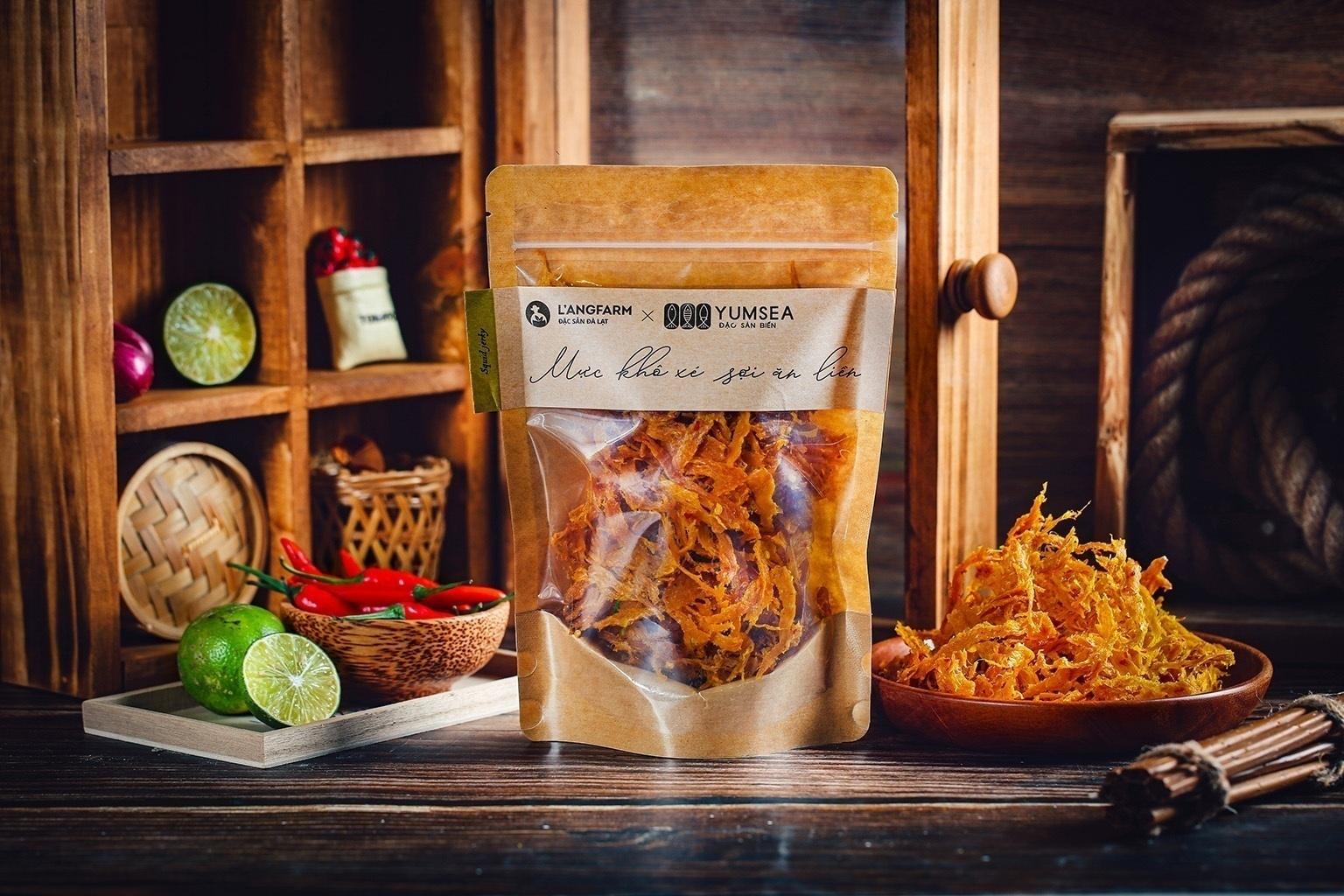 mực khô xé sợi