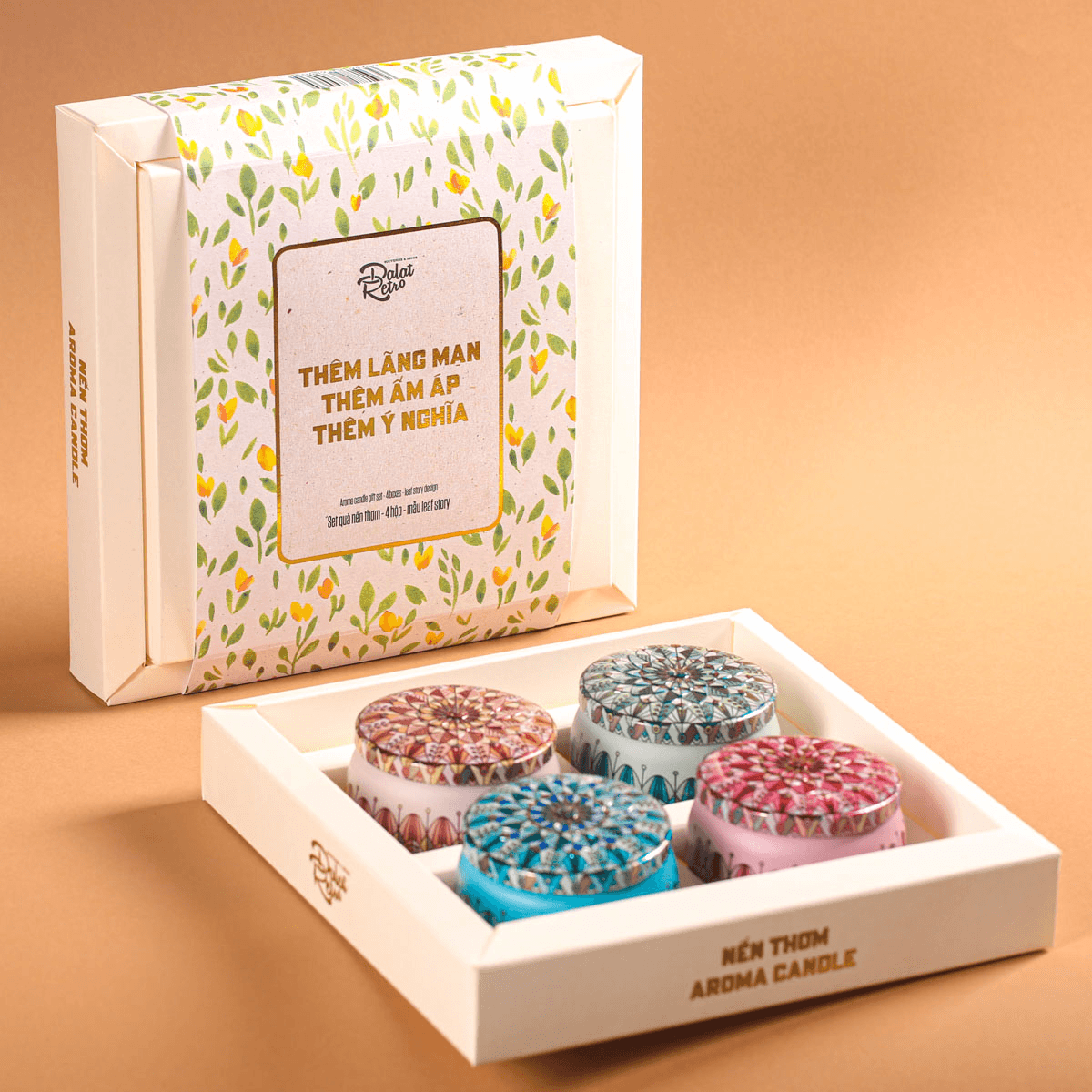 Set quà nến thơm Dalat Retro x Langfarm (Ana collection) | Langfarm - Đặc Sản Đà Lạt